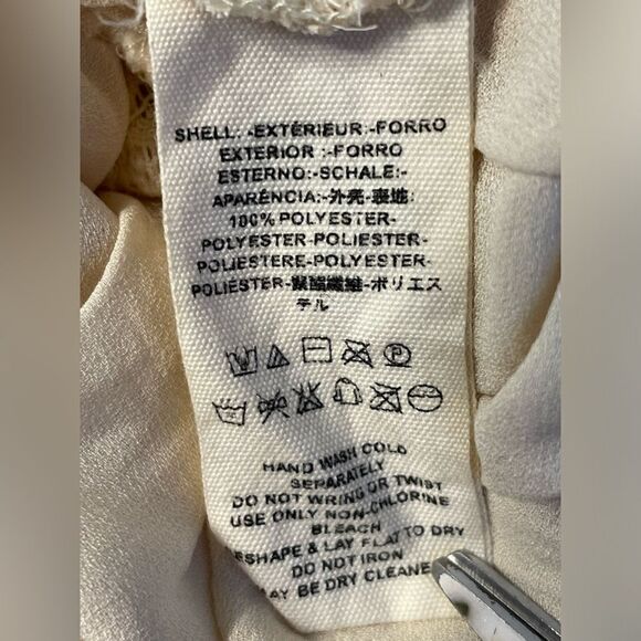 Free People Cream Lace Trim Peasant Balloon Sleeve Blouse S - Picture 9 of 9